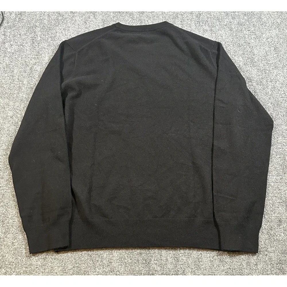 Polo Ralph Lauren Men's XXL ? Black Washable Cashmere Pullover Sweater L/S